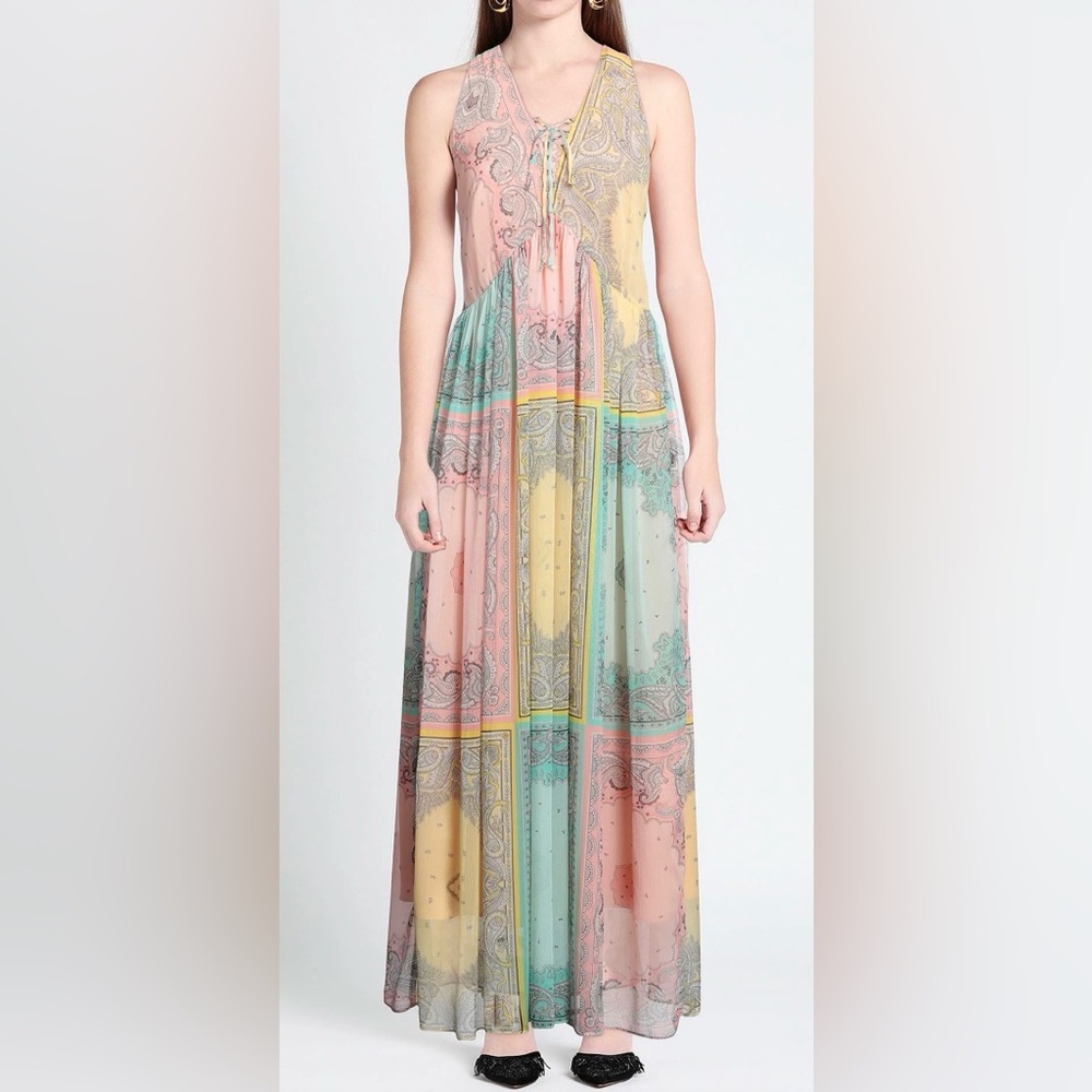 Twin-Set Multicolor Maxi Dress Sz 40